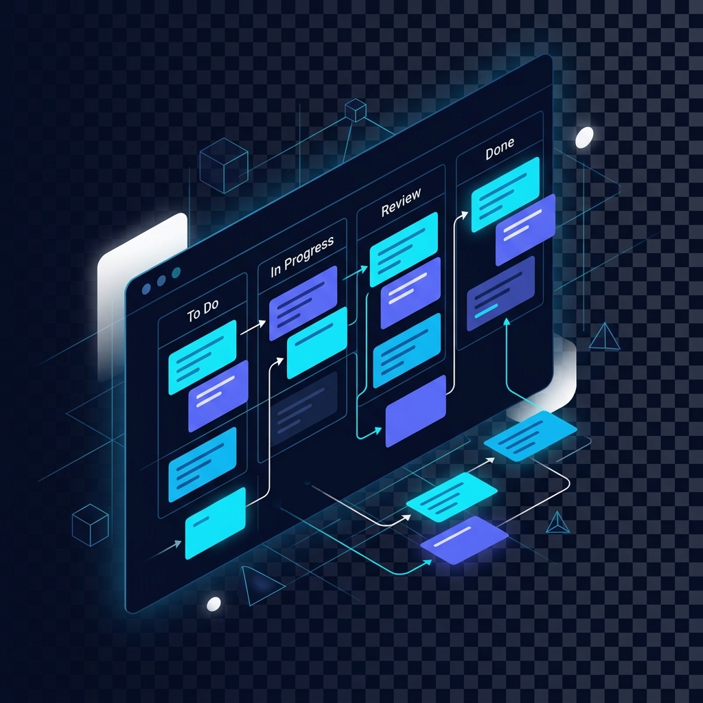 Enterprise consulting dashboard visualization showing advanced workflows, automation, and project management